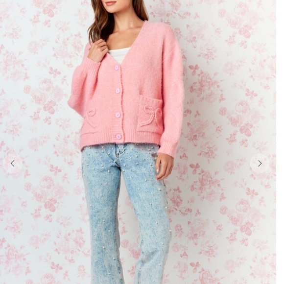 Rareraw “ Elsa “ Rareraw Braided Bow Sweater Cardigan 63 - Picture 6 of 7